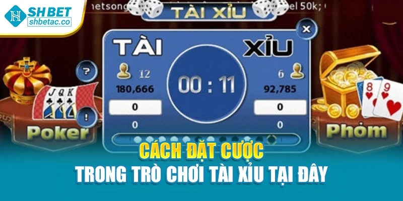 Cách đặt cược trong trò chơi tài xỉu tại đây