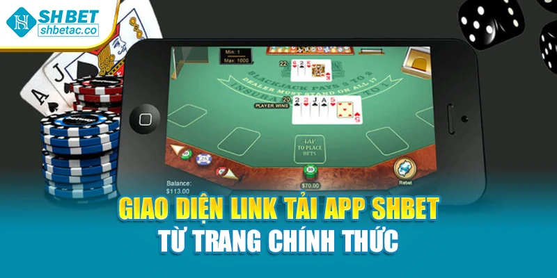 Giao diện link tải app Shbet từ trang chính thức