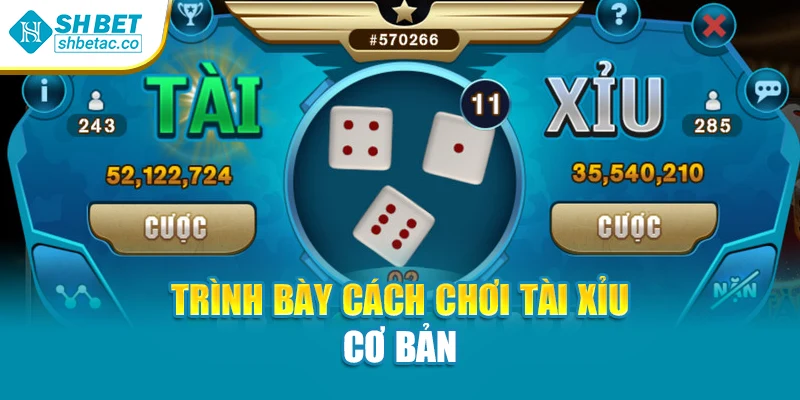 Trình bày cách chơi tài xỉu cơ bản